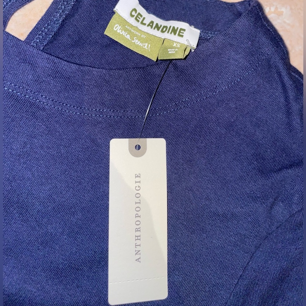 Anthropologie Celandine Revolve Short Sleeve T Shirt Beach Swing Dress XS - Picture 11 of 12